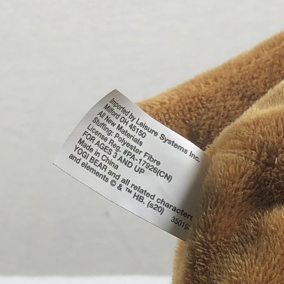 Yogi Bear Plush Backpack Hanna Barbera Stuffed Animal Bag - Picture 4 of 4